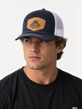 Sonlight Leather Patch Navy Trucker Hat